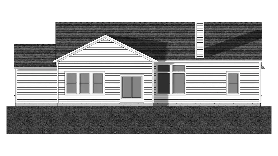 The Cedar Creek house plan, exterior view 3